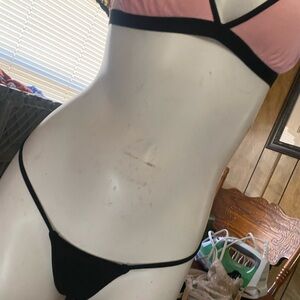 PINK Victoria's Secret Pink and Black Bra Set